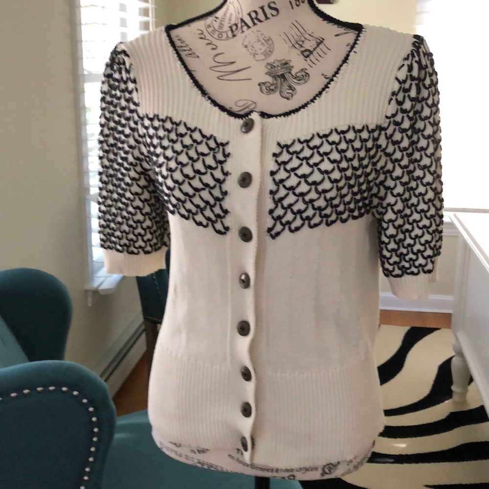 Anthropologie Moth short sleeve cardigan sweater